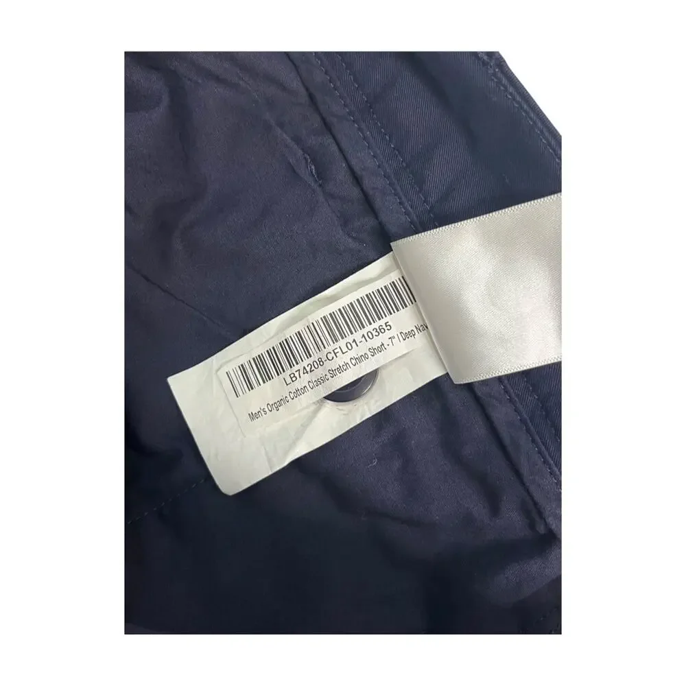 Quince Classic Stretch Chino Shorts Mens 36 Blue Flat Front 7 Inch Casual Cotton